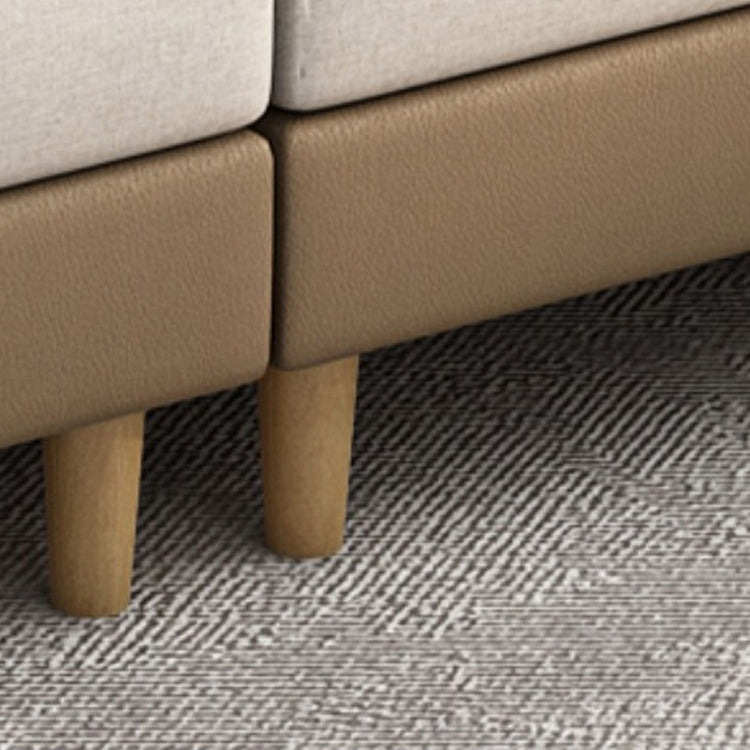 Fabric Sectional Sofas Solid Wood Sectional Couch for Living Room