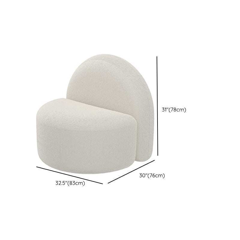 39" Wide Contemporary Sofa Fabric Armless White Stationary Seating