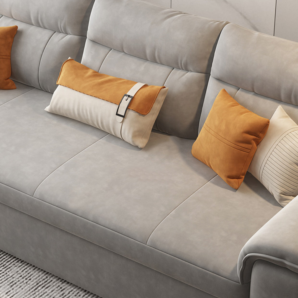 32" Wide Scandinavian Sofa Futon Foldable Sleeper Sofa with Storage