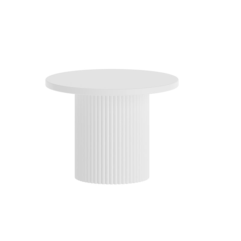 Contemporary Round Coffee Table Set Pedestal Wood Cocktail Table