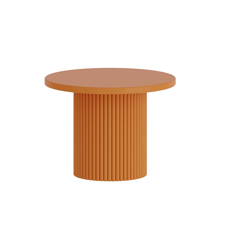 Contemporary Round Coffee Table Set Pedestal Wood Cocktail Table