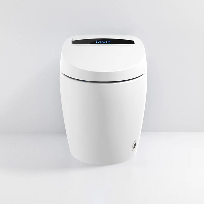 Floor Mount Bidet Elongated in White Smart Bidet with Heated Seat