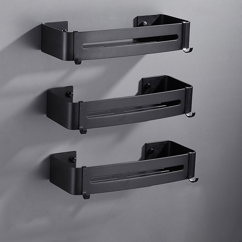 Matte Black Modern Bathroom Accessory Set, Set of 3, Bath Shelf