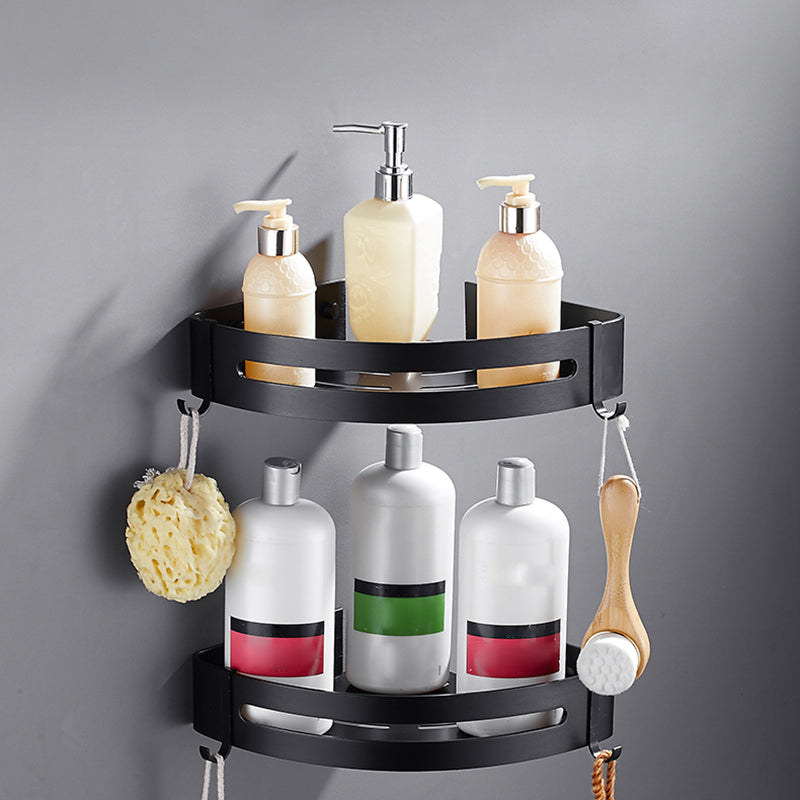 Matte Black Modern Bathroom Accessory Set, Set of 3, Bath Shelf