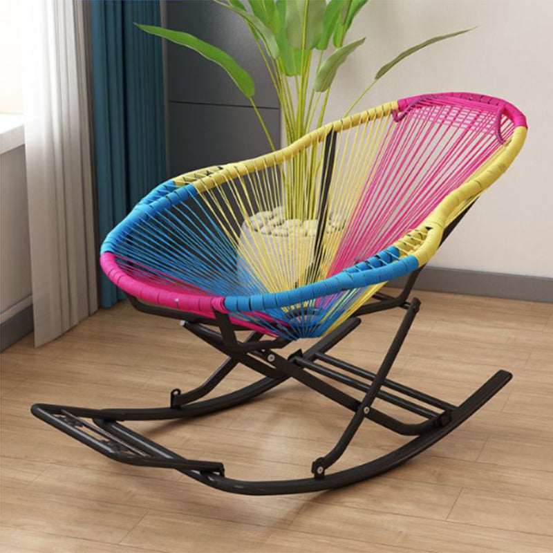 Simple Style Iron Base Balcony Lazy Chair Leisure Rocking Chair