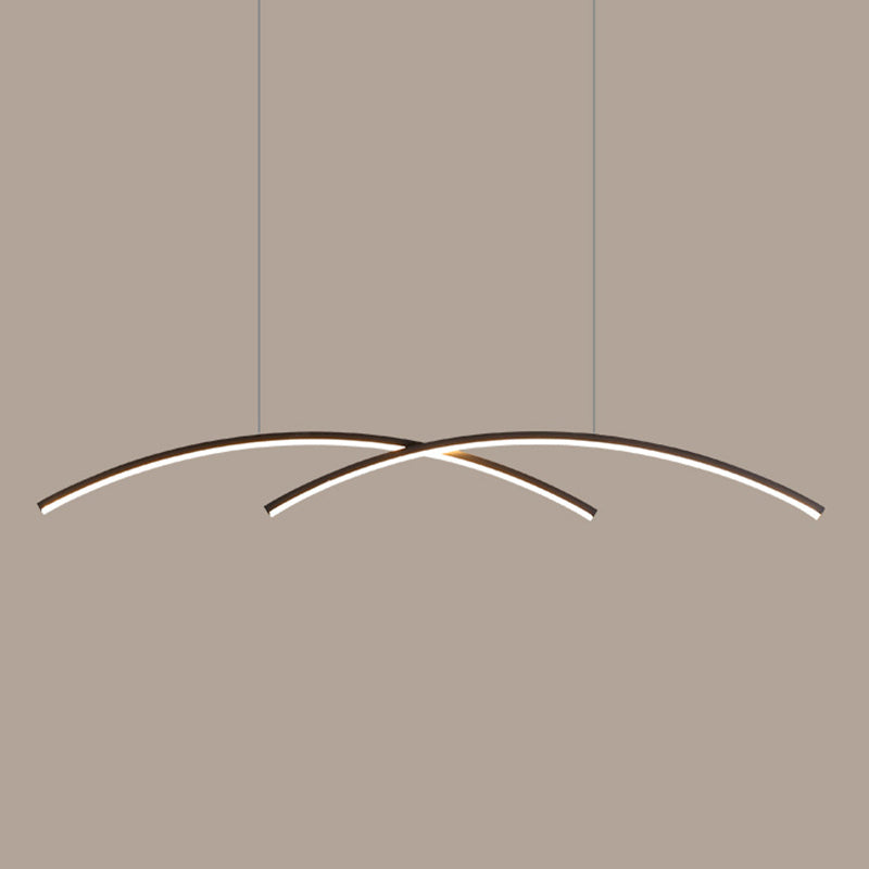 LED Island Lighting Modern Golden/Black Ceiling Light for Dining Room