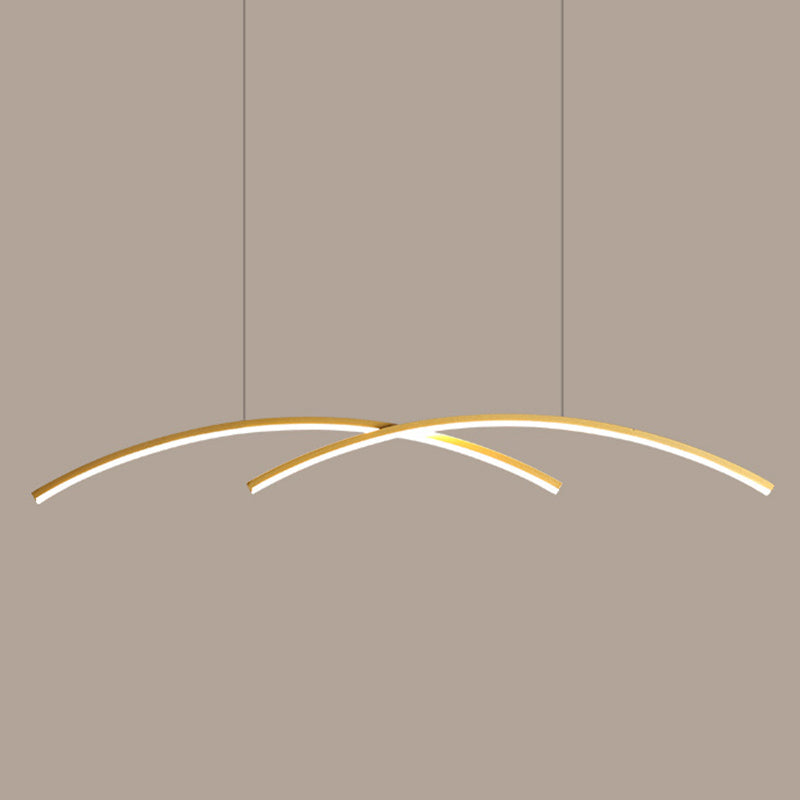 LED Island Lighting Modern Golden/Black Ceiling Light for Dining Room