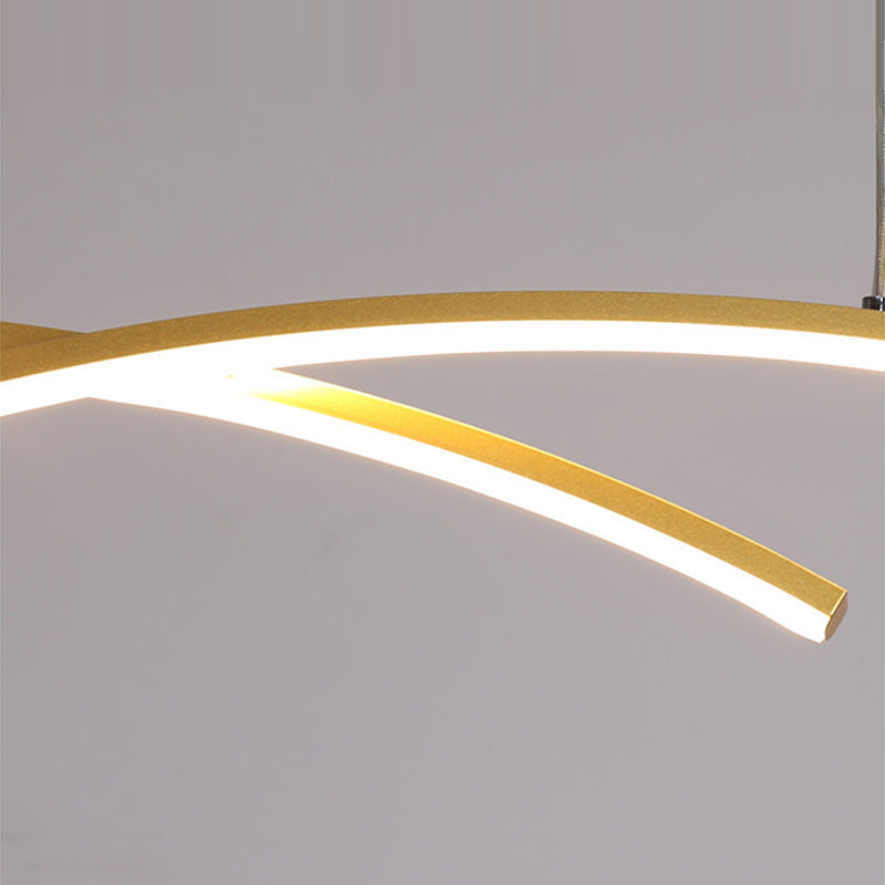 LED Island Lighting Modern Golden/Black Ceiling Light for Dining Room