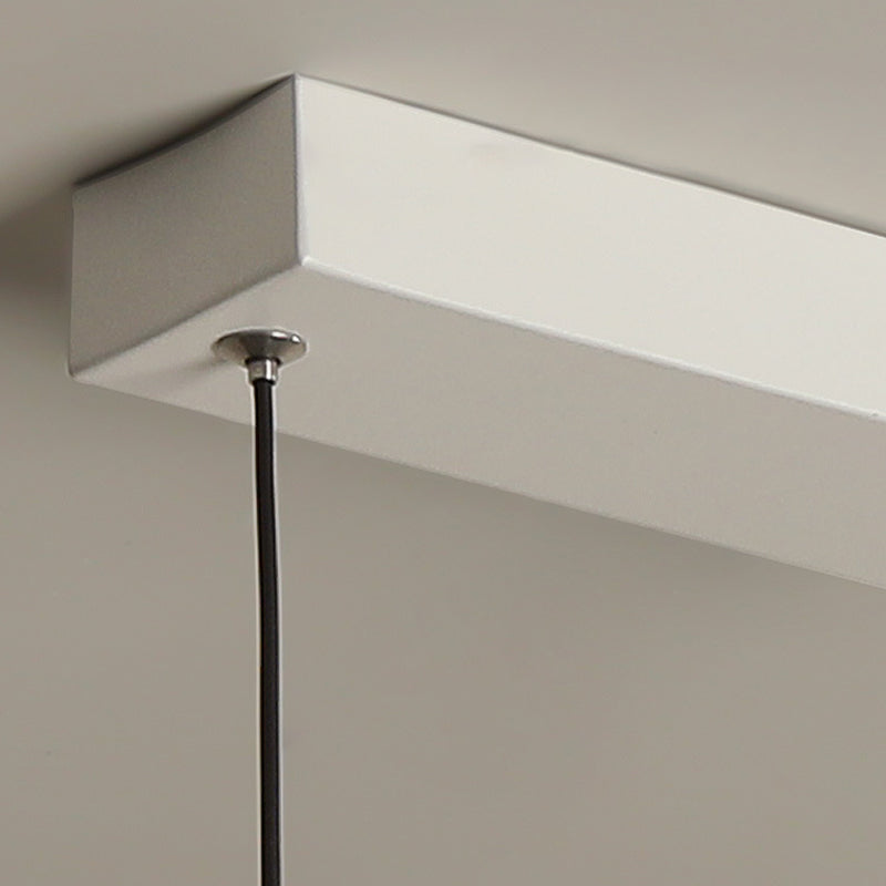 White Single Modernism Kitchen Island Lighting Unique Metallic Ceiling Light