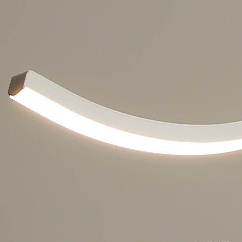 White Single Modernism Kitchen Island Lighting Unique Metallic Ceiling Light