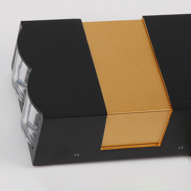 Geometric Wall Light Fixture Modern Metal Wall Sconce in Black/White