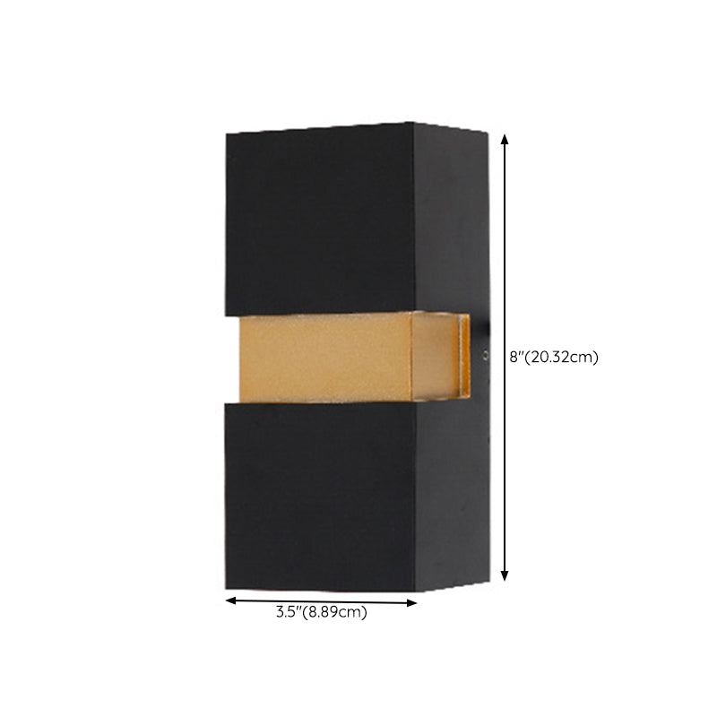 Geometric Wall Light Fixture Modern Metal Wall Sconce in Black/White