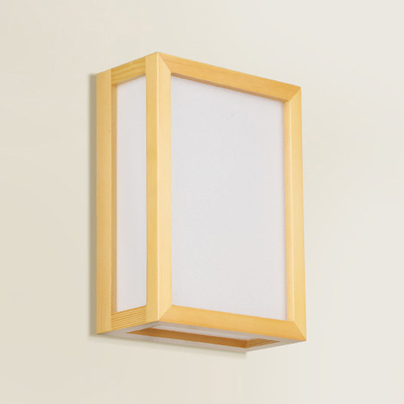 Rectangle Wall Lighting Modern Wood Wall Sconces for Bedroom