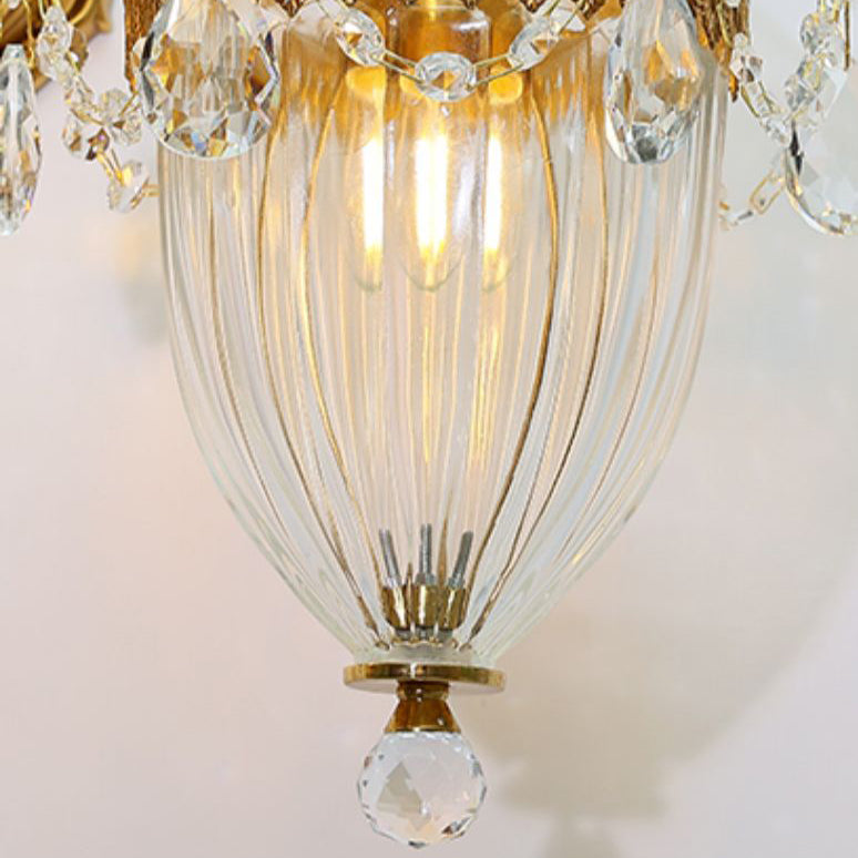 Cone Shape Metal Wall Lighting Modern Style Multi Lights Wall Mounted Light in Gold