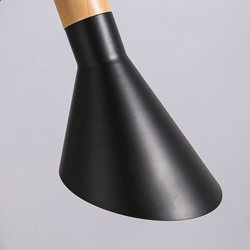 Cone Shape Wood Vanity Sconce Light Modern Style 1-Light Vanity Mirror Lights