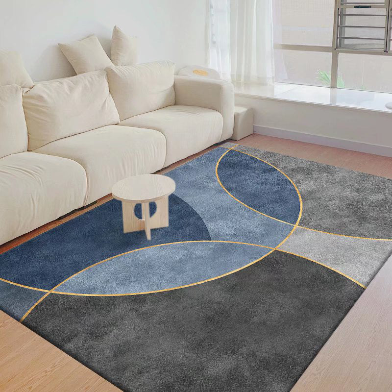 Modern Nordic Rug Polyester Geometry Area Rug Stain Resistant Rug for Living Room