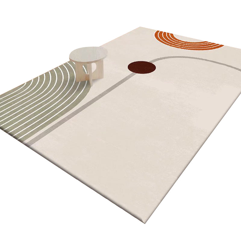 Modern Nordic Rug Polyester Geometry Area Rug Stain Resistant Rug for Living Room