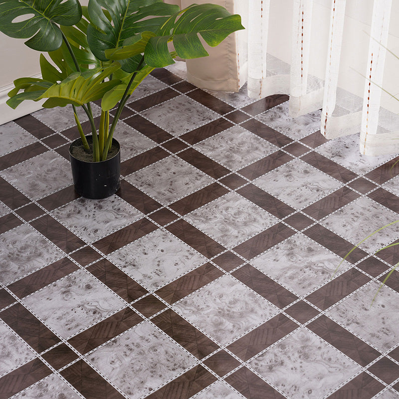 Home Indoor Vinyl Floor Coiled Marble Print Square PVC Vinyl Flooring