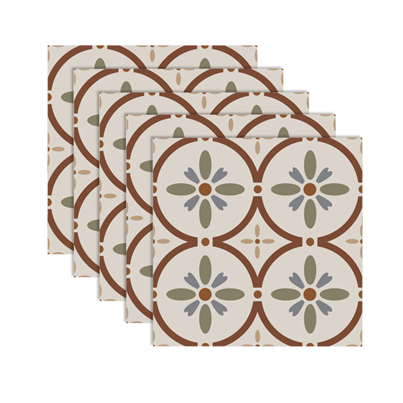 Water Resistant Peel & Stick Tile Square Pattern Printing Single Tile