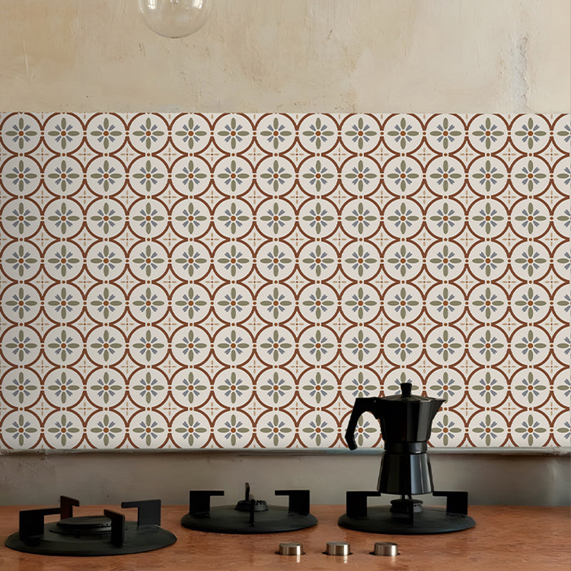 Water Resistant Peel & Stick Tile Square Pattern Printing Single Tile