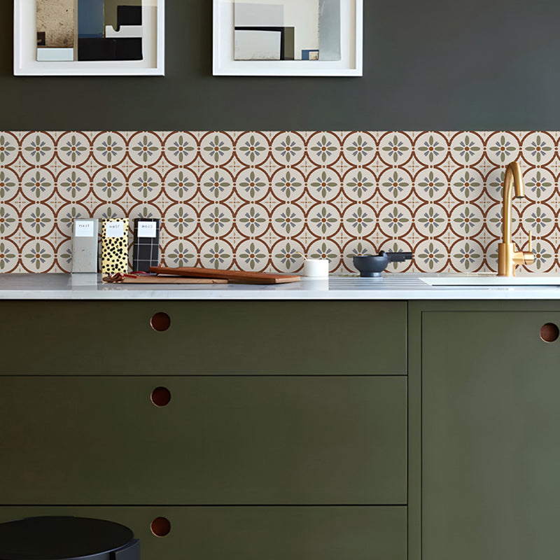 Water Resistant Peel & Stick Tile Square Pattern Printing Single Tile