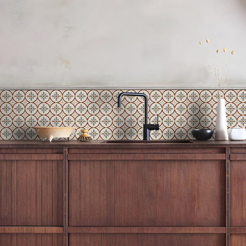 Water Resistant Peel & Stick Tile Square Pattern Printing Single Tile