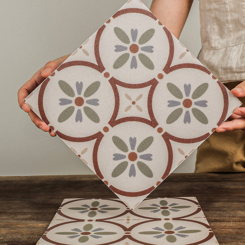 Water Resistant Peel & Stick Tile Square Pattern Printing Single Tile