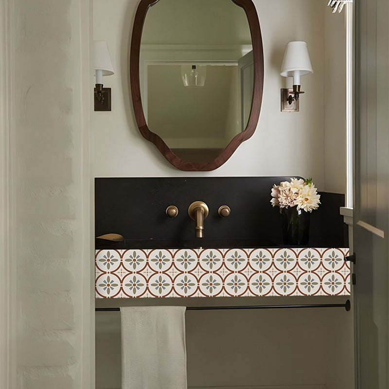 Water Resistant Peel & Stick Tile Square Pattern Printing Single Tile