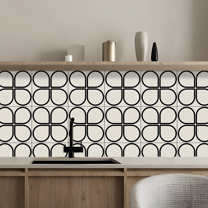 Pattern Printing Peel & Stick Tile Square Water Resistant Single Tile