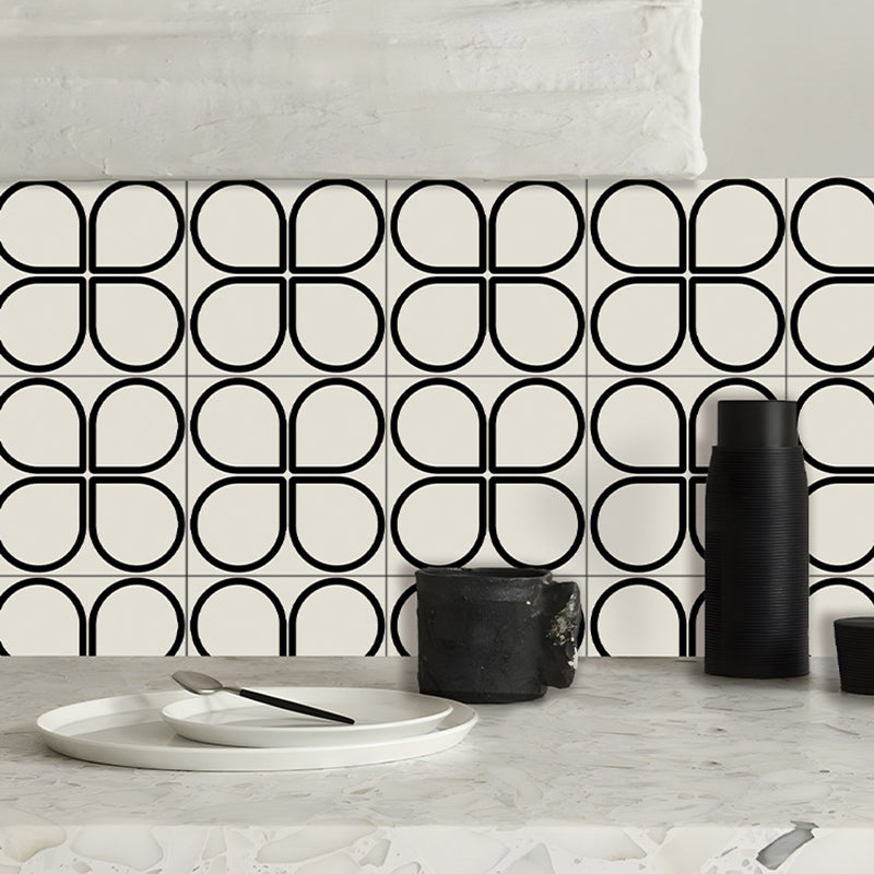 Pattern Printing Peel & Stick Tile Square Water Resistant Single Tile