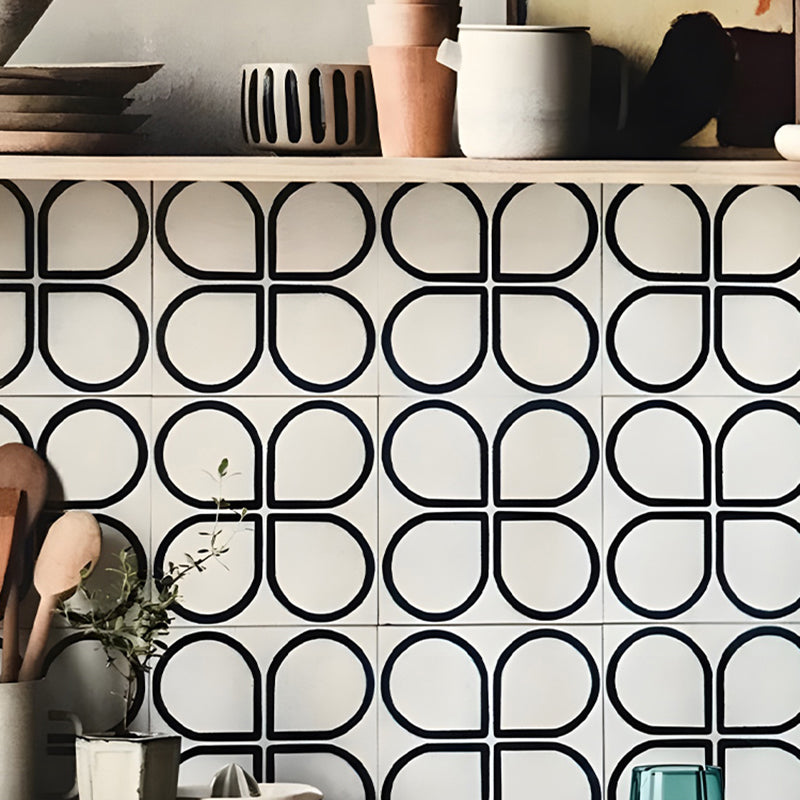 Pattern Printing Peel & Stick Tile Square Water Resistant Single Tile