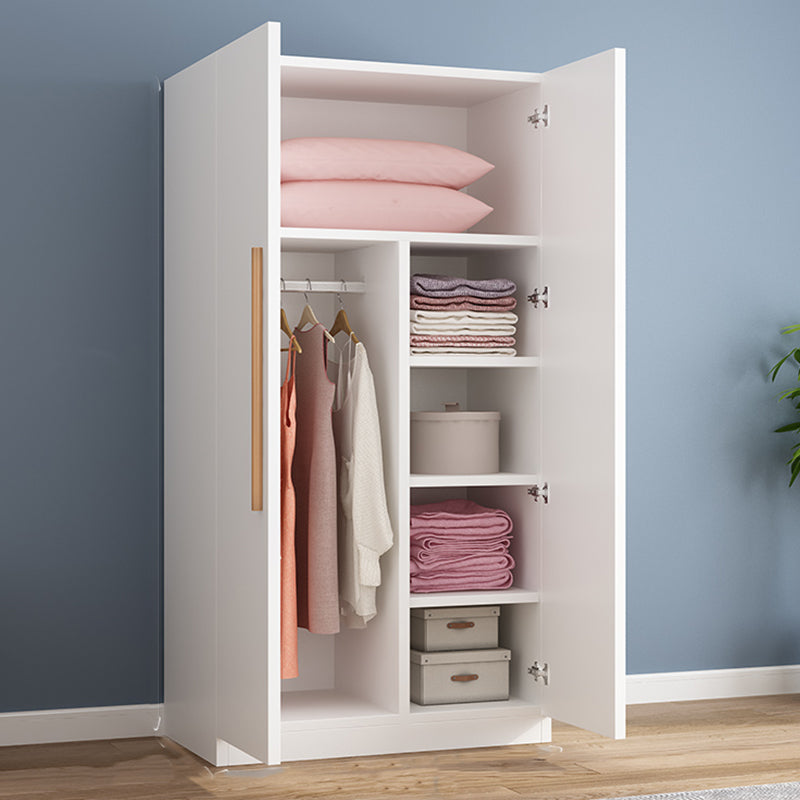 Freestanding Wood Frame Wardrobe Armoire Multifunctional Wardrobe with Soft Close Doors