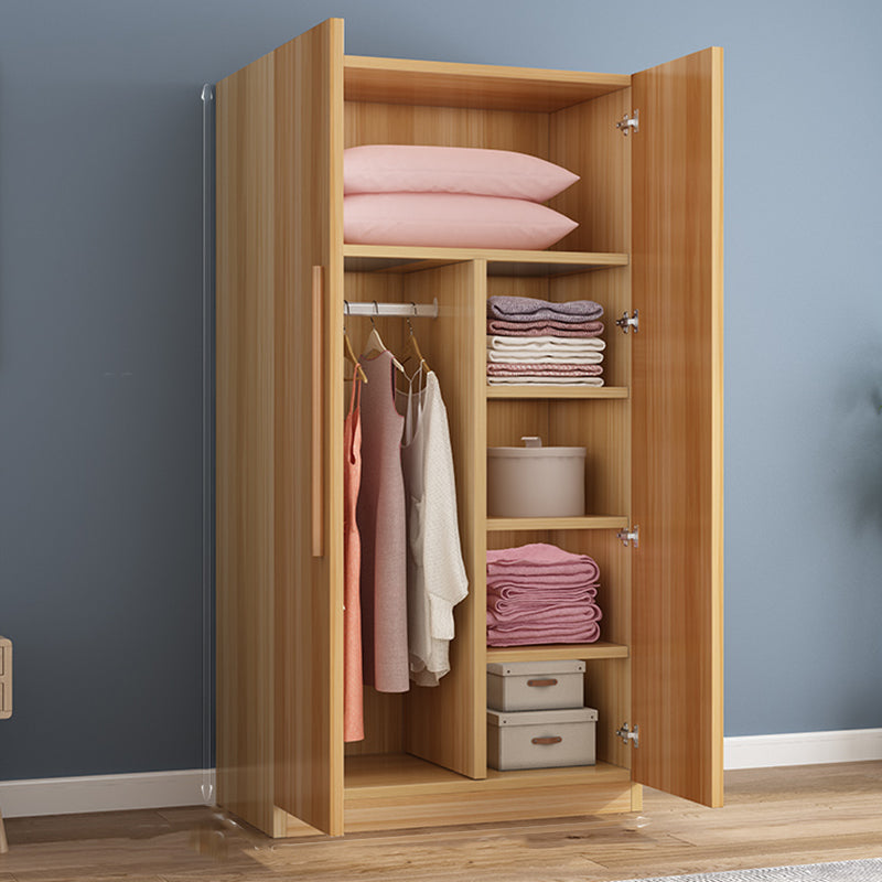 Freestanding Wood Frame Wardrobe Armoire Multifunctional Wardrobe with Soft Close Doors