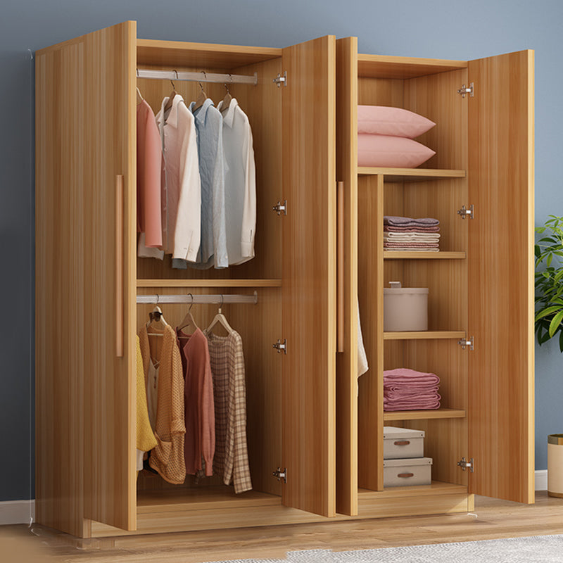 Freestanding Wood Frame Wardrobe Armoire Multifunctional Wardrobe with Soft Close Doors