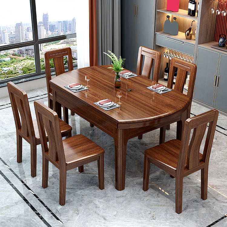 Dining Room Traditional Dinner Table Walnut Round Dining Table