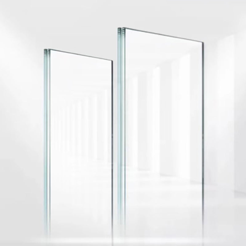 Gold Framed Shower Doors Fixed Panel Metal Clear Shower Bath Door