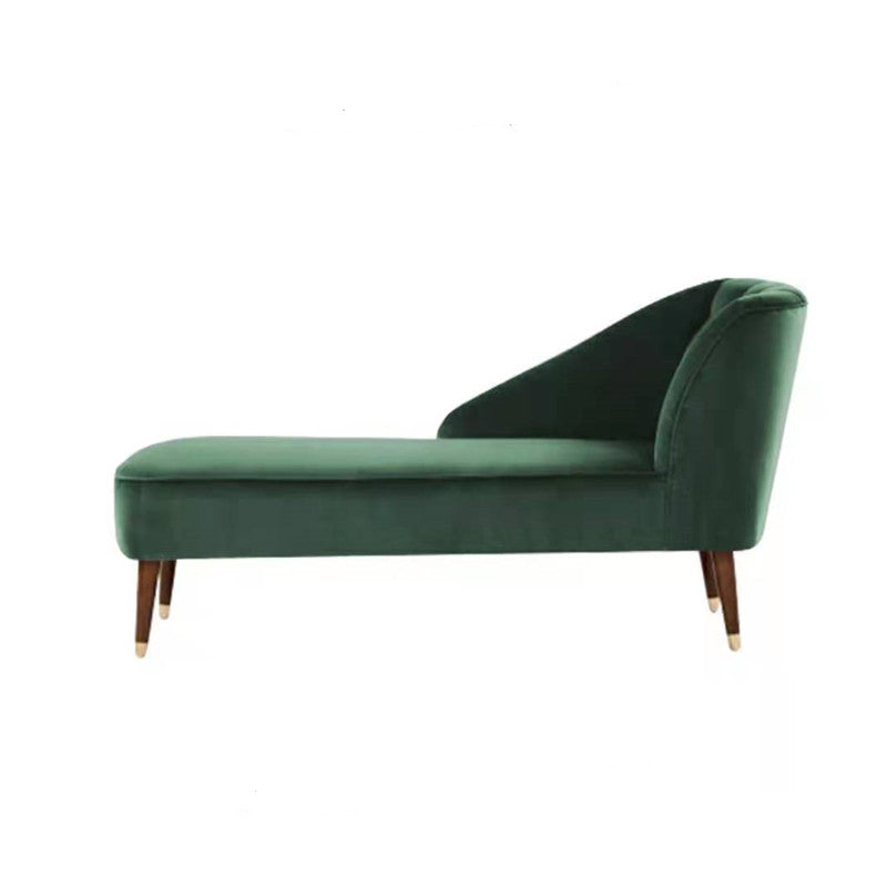 Contemporary One Armed Chaise Recessed Arms Accent Chair for Living Room