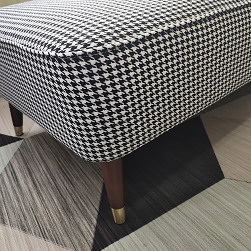 Contemporary One Armed Chaise Recessed Arms Accent Chair for Living Room