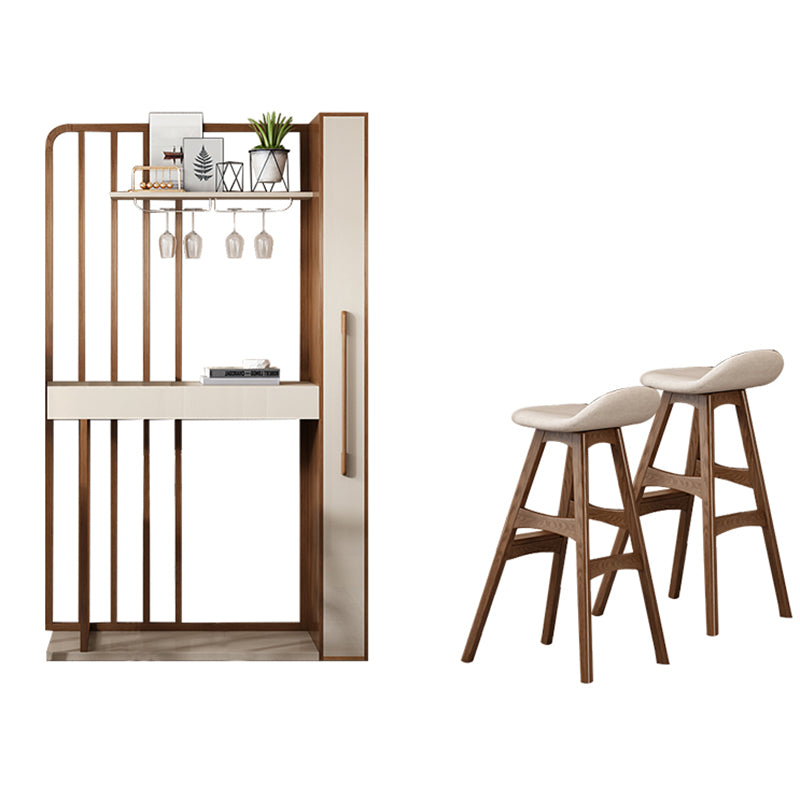 Contemporary Counter Height Set 1/2/3 Pieces Table and Stool Set