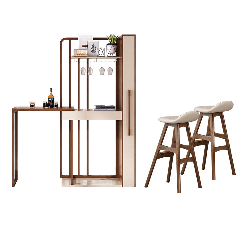 Contemporary Counter Height Set 1/2/3 Pieces Table and Stool Set