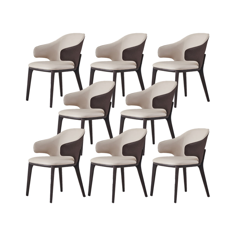 Industrial Upholstered Dining Chair Armless Dining Room Chair