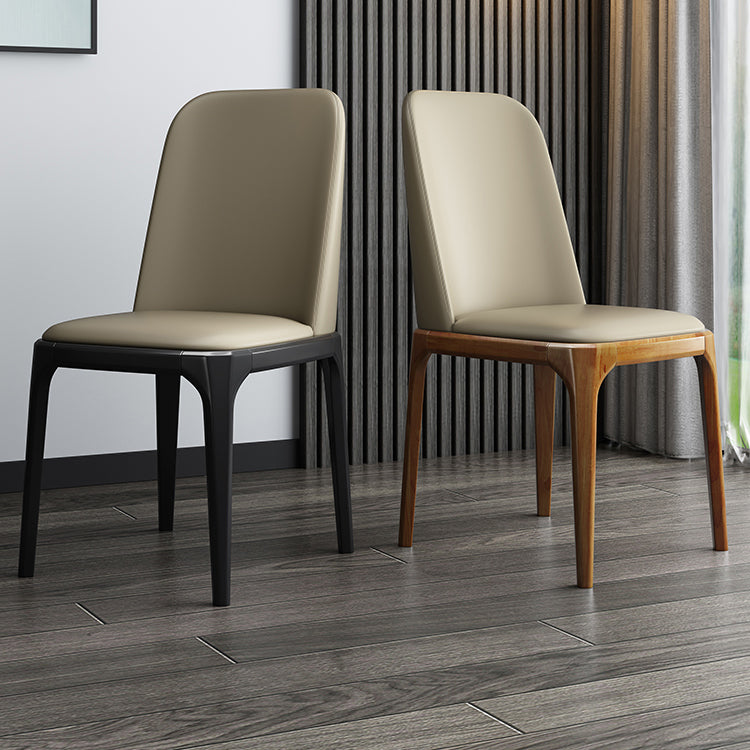 Modern Style Parsons Chairs Faux Leather Dining Chair for Dining Room