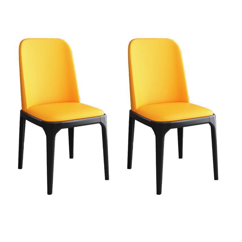Modern Style Parsons Chairs Faux Leather Dining Chair for Dining Room