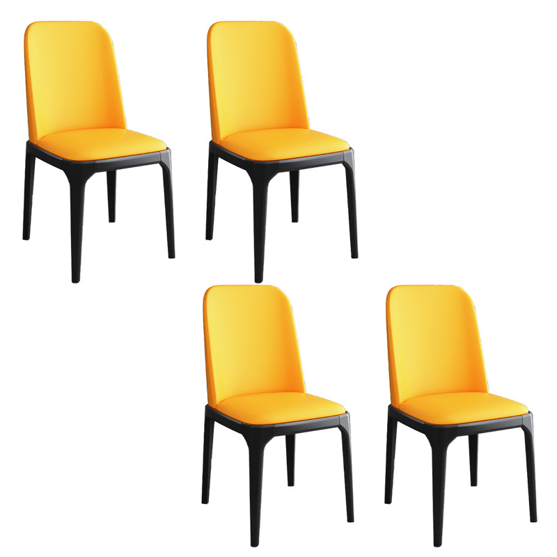 Modern Style Parsons Chairs Faux Leather Dining Chair for Dining Room
