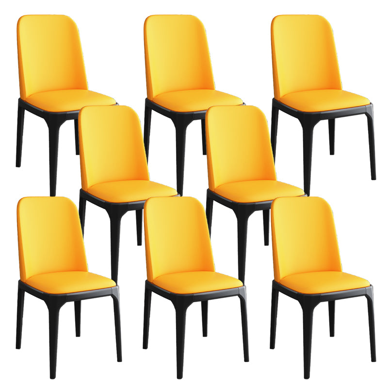 Modern Style Parsons Chairs Faux Leather Dining Chair for Dining Room