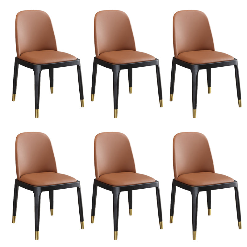 Modern Style Parsons Chairs Faux Leather Dining Chair for Dining Room