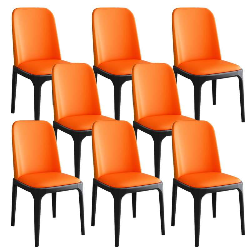 Modern Style Parsons Chairs Faux Leather Dining Chair for Dining Room