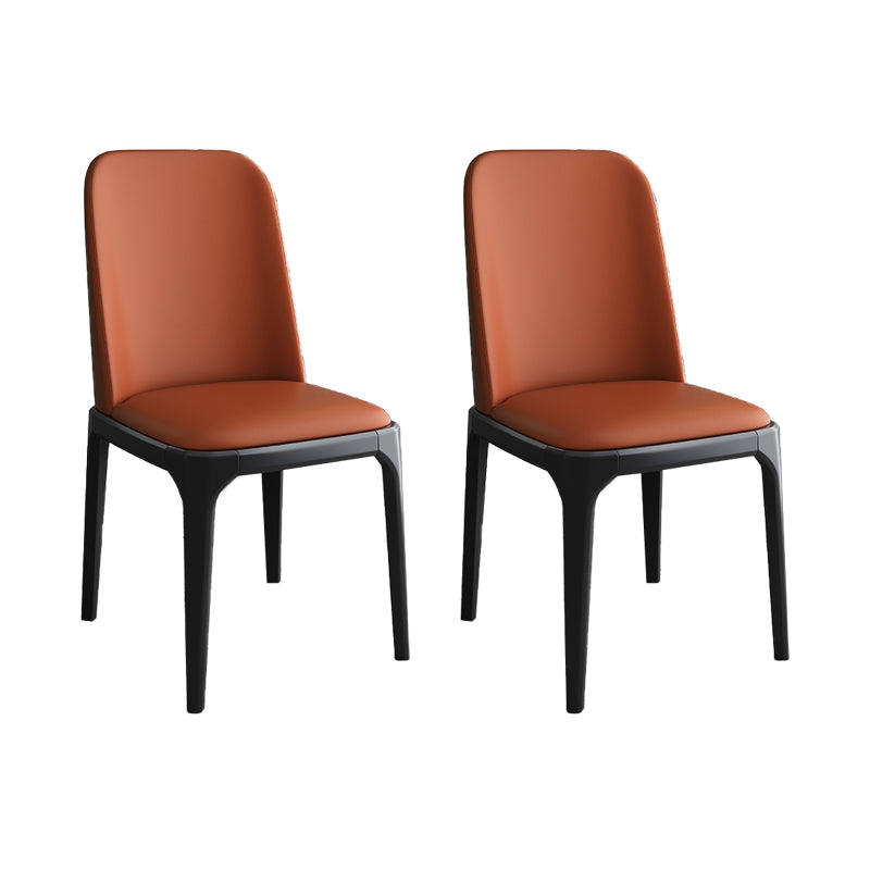 Modern Style Parsons Chairs Faux Leather Dining Chair for Dining Room