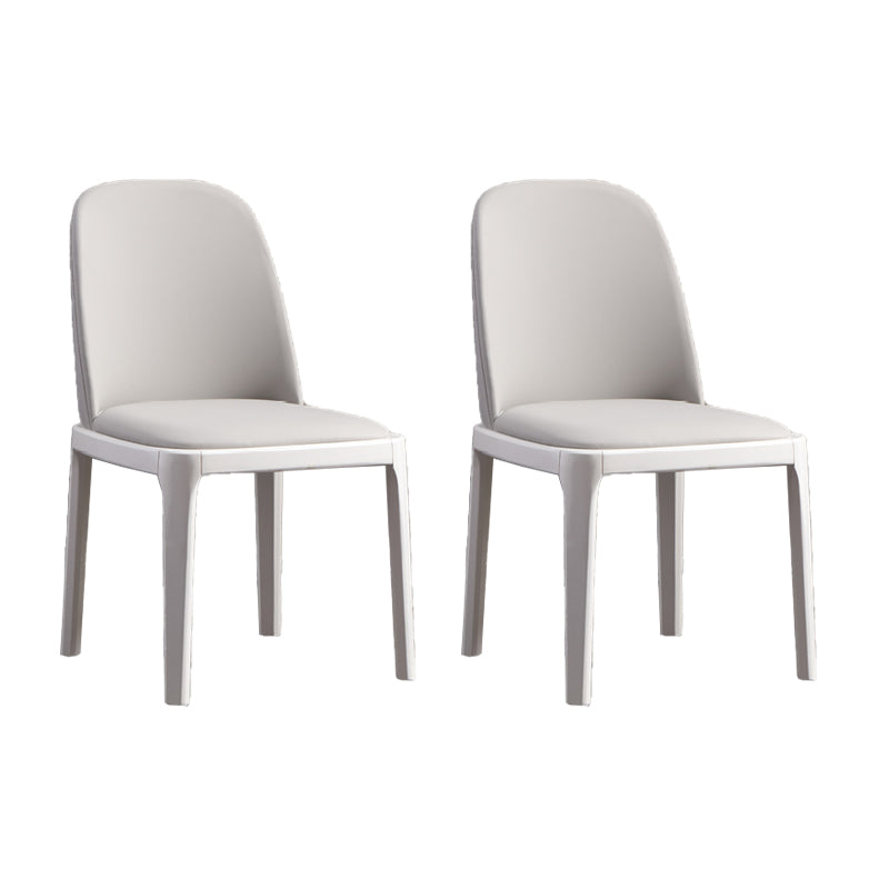 Modern Style Parsons Chairs Faux Leather Dining Chair for Dining Room
