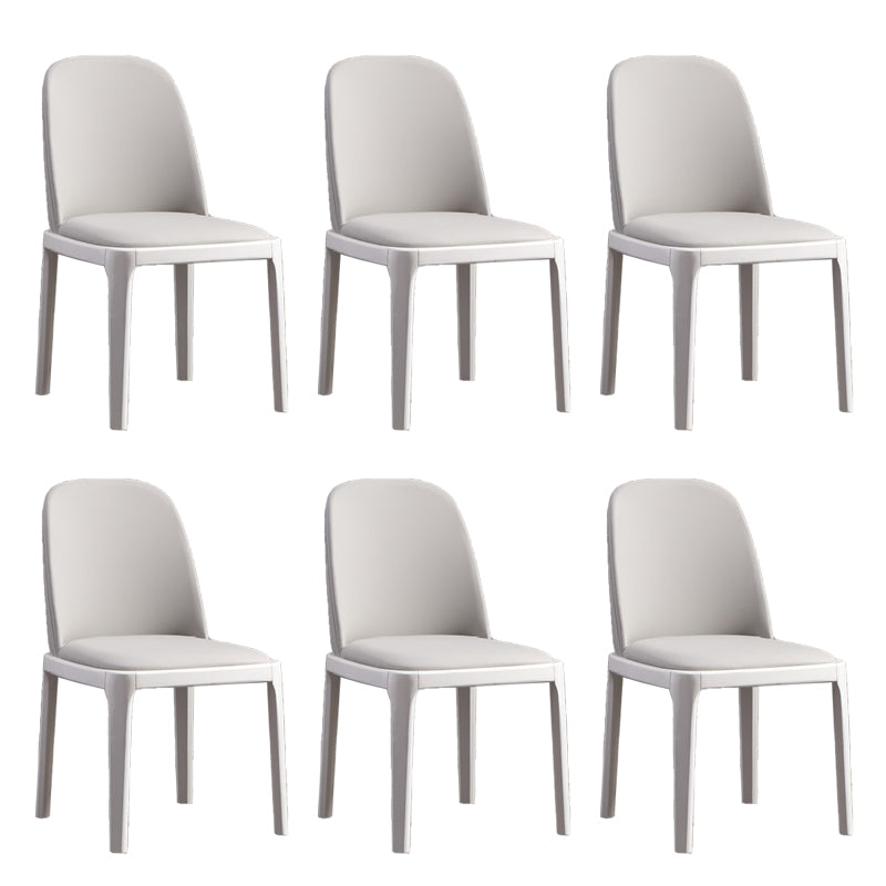 Modern Style Parsons Chairs Faux Leather Dining Chair for Dining Room